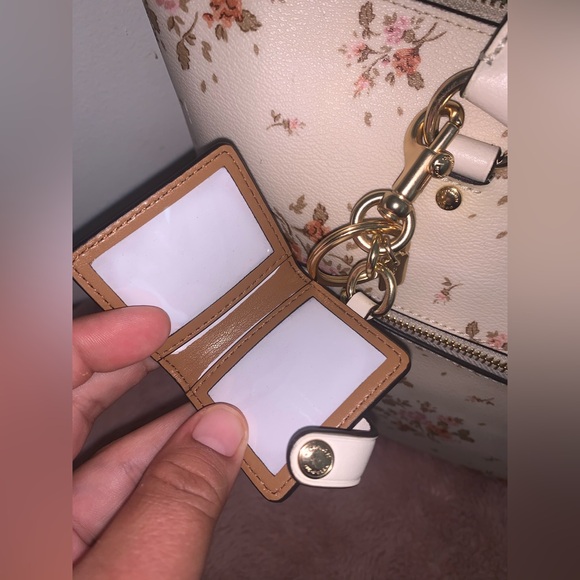 COACH Floral Print With Picture Frame Bag Charm - Picture 4 of 12